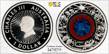2026-P $1 The Outback - Opal PR70DCAM