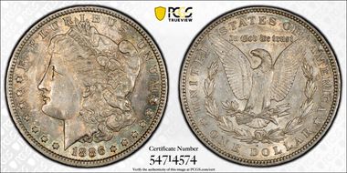 1886 $1 AU58