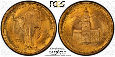 1926 $2.50 Sesquicentennial MS64