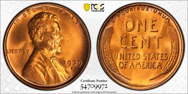1939-S 1C MS68RD