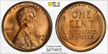 1940-S 1C MS68RD