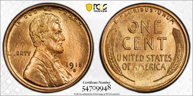 1915-D 1C MS67+ RD