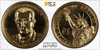 2015-D $1 Lyndon B. Johnson Position A MS65