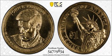 2015-D $1 John F. Kennedy Position B MS66