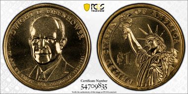 2015-D $1 Dwight D. Eisenhower Position A MS66