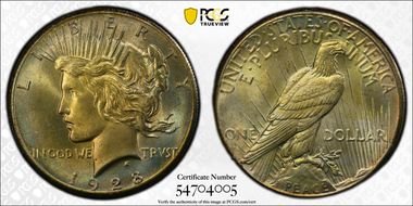 1928 $1 MS66