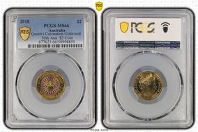 2018 $2 Queen's Coronation Colorized 30th Ann. $2 Coin MS66