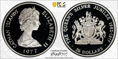 1977 $25 Silver Jubilee PR68DCAM