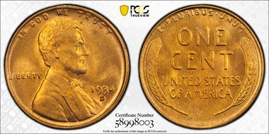 1934-D 1C MS65RD