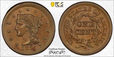 1851 1C N-7 MS63BN
