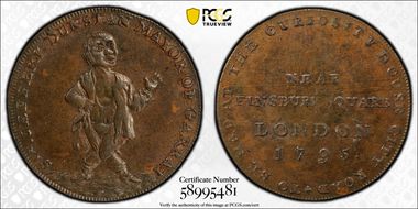 1795 Tk 1/2D DH-315c Middlesex, Hall's MS63BN