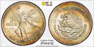 1983-Mo Onza Libertad Ag MS67