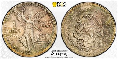 1986-Mo Onza Libertad Ag MS68