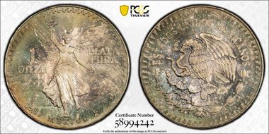 1987-Mo Onza Libertad Ag MS67