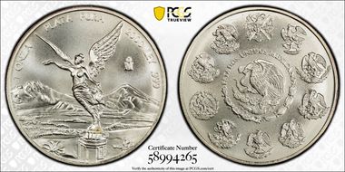 2000-Mo Onza Libertad Ag MS69