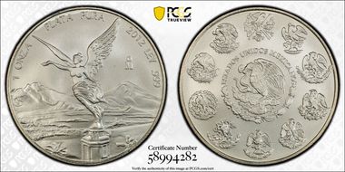 2012-Mo Onza Libertad Ag MS69