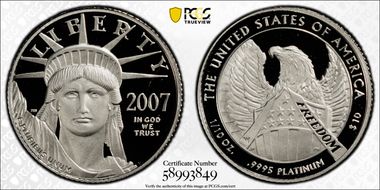 2007-W $10 Statue of Liberty PR69DCAM