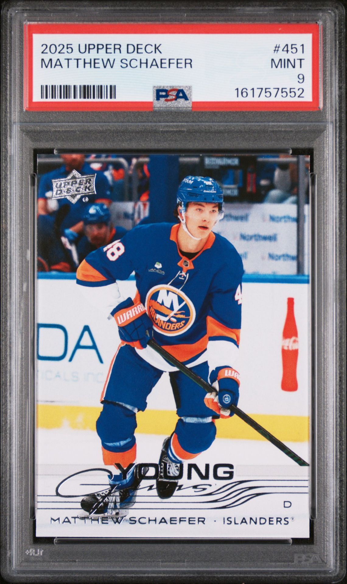 2025 Upper Deck Matthew Schaefer #451 Mint 9 front