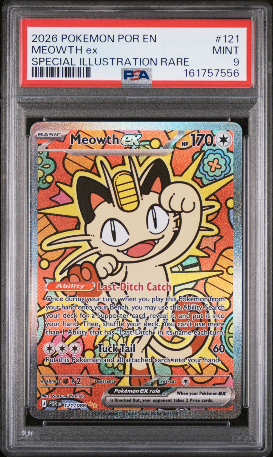 2026 Pokemon Por En-Perfect Order Meowth Ex #121 (Special Illustration Rare) Mint 9 front