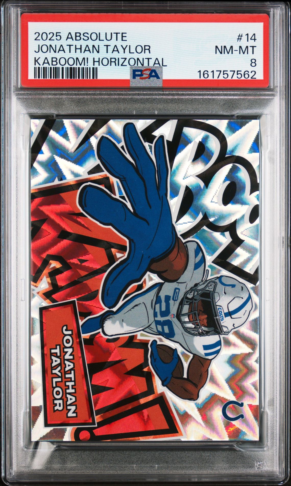 2025 Panini Absolute Kaboom! Horizontal Jonathan Taylor #14 Nm-Mt 8 front