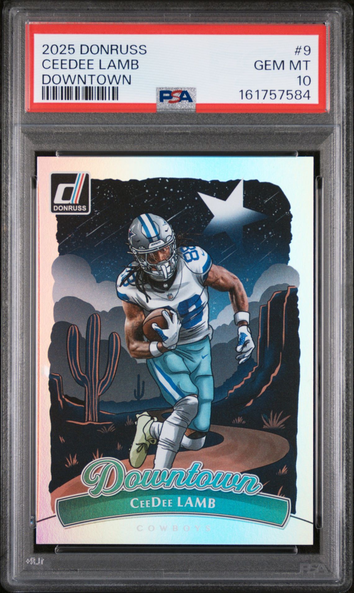 2025 Panini Donruss Downtown Ceedee Lamb #9 Gem Mt 10 front