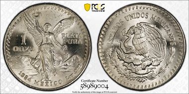 1984-Mo Onza Libertad Ag MS67