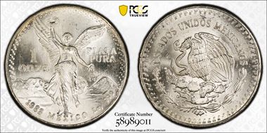 1982-Mo Onza Libertad Ag MS67