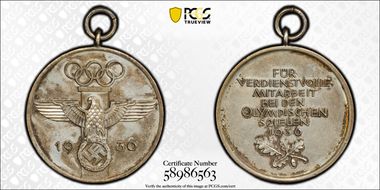 1936 Medal Berlin Summer Olympic Games MS61