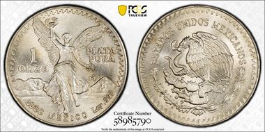 1986-Mo Onza Libertad Ag MS68