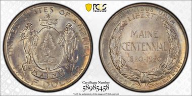 1920 50C Maine MS67