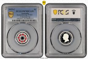 2025-C $2 Remembering WWII Colorized  Ag PR70DCAM