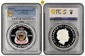 2016-P $1 RSL Centenary PR69DCAM