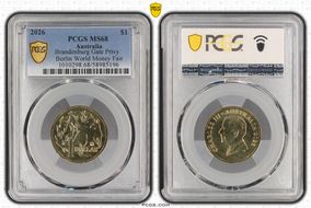 2026 $1 Brandenburg Gate Privy Berlin World Money Fair MS68