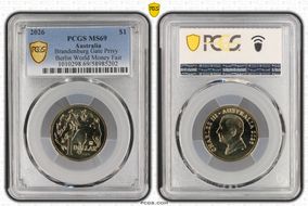 2026 $1 Brandenburg Gate Privy Berlin World Money Fair MS69