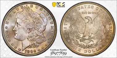 1886 $1 MS64