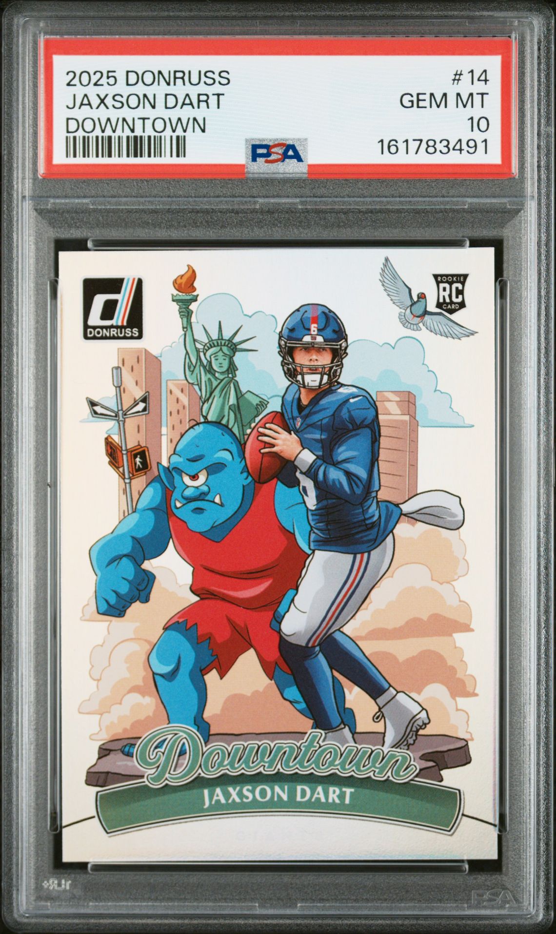2025 Panini Donruss Downtown Jaxson Dart #14 Gem Mt 10 front