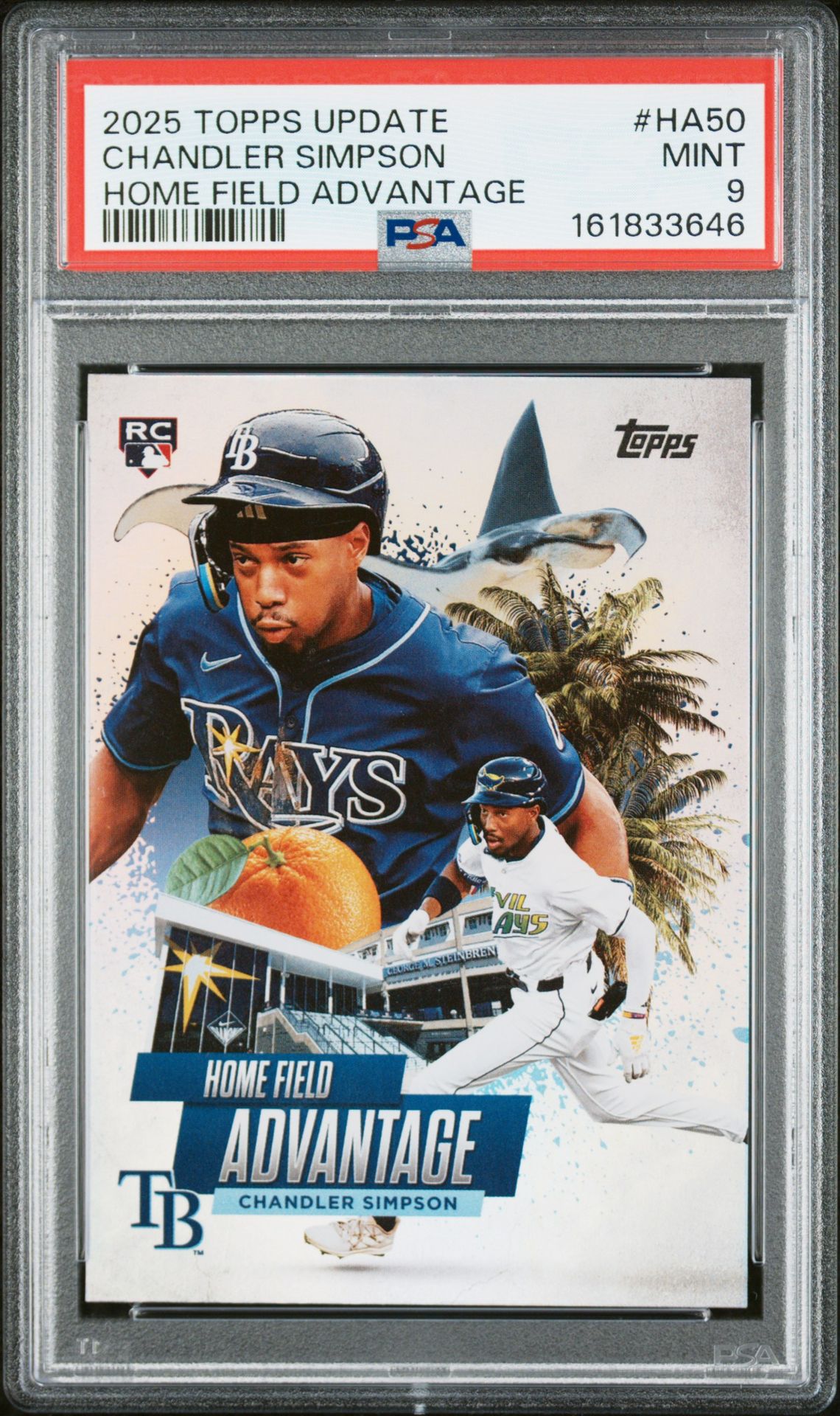 2025 Topps Update Home Field Advantage Chandler Simpson #Ha50 Mint 9 front