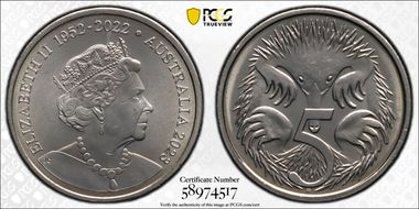 2023 5C QEII Memorial 1952-2022 MS66