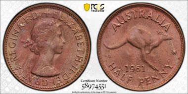 1961 Y. (p) 1/2D MS66RB