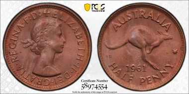 1961 Y. (p) 1/2D MS66RD