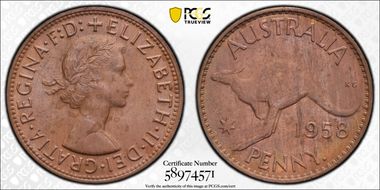1958 Y. (p) 1D MS64BN