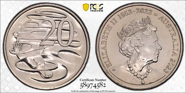 2023 20C QEII Memorial 1952-2022 MS66