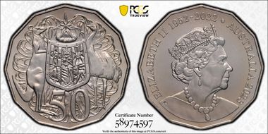 2023 50C QEII Memorial 1952-2022 MS65