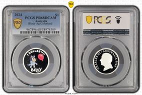 2024 $1 Bluey Ag Colorized PR68DCAM