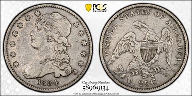 1834 25C VF25