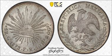 1873-Go FR 8 R Go53 MS65