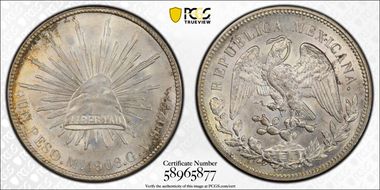 1908-Mo GV Peso KM-409.2 MS64