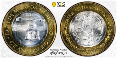 2005-Mo 100 P 470th Ann. Mexico City Mint MS64