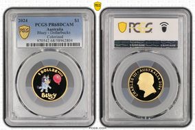 2024 $1 Bluey - Dollarbucks Colorized PR68DCAM
