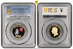 2024 $1 Bluey - Dollarbucks Colorized PR68DCAM
